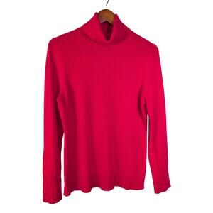 100% Cashmere Red Hot Turtle Neck Sweater Alex Marie Quiet Luxury Old Money Cozy